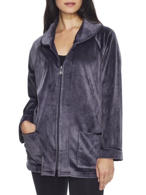 Eileen West Velvet Short Bed Jacket In 