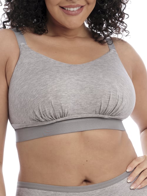 Shop Elomi Downtime Wire-free Bralette In Grey Marl