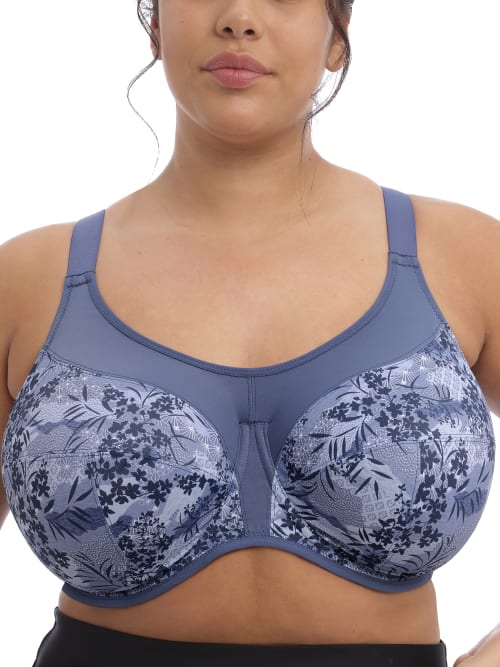 Shop Elomi Energise High Impact Underwire Sports Bra In Vintage Denim