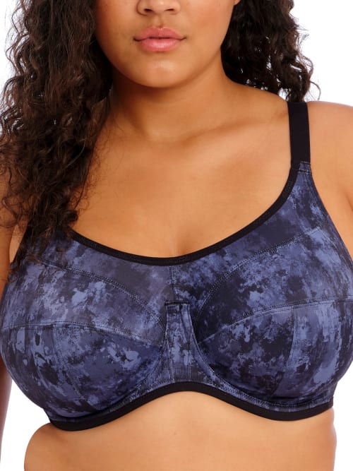 Shop Elomi Energise High Impact Underwire Sports Bra In Stormy Haze