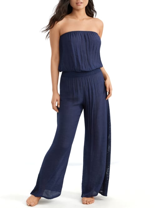ELAN STRAPLESS JUMPSUIT COVER-UP