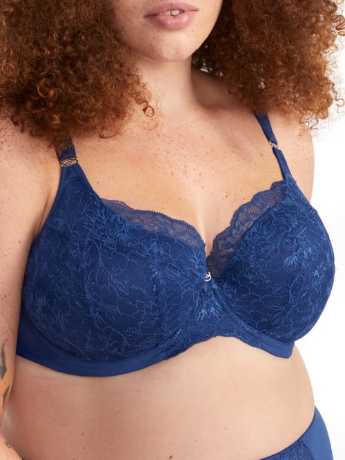 Elomi Brianna Underwire Padded Half Cup Bra In Lapis