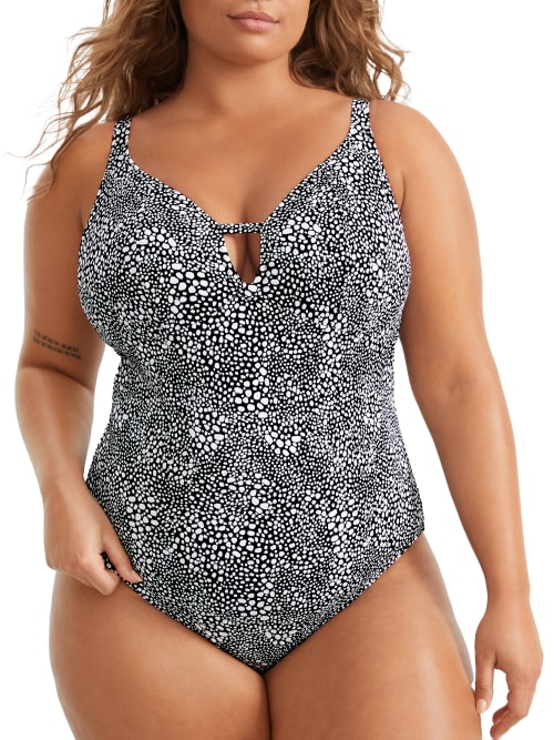 Elomi Plus Size Pebble Cove One-piece In Black
