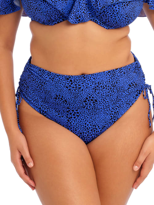 Elomi Plus Size Pebble Cove Adjustable Bikini Bottom In Blue