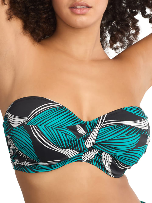 Shop Fantasie Saint Lucia Twist Bandeau Bikini Top In Black