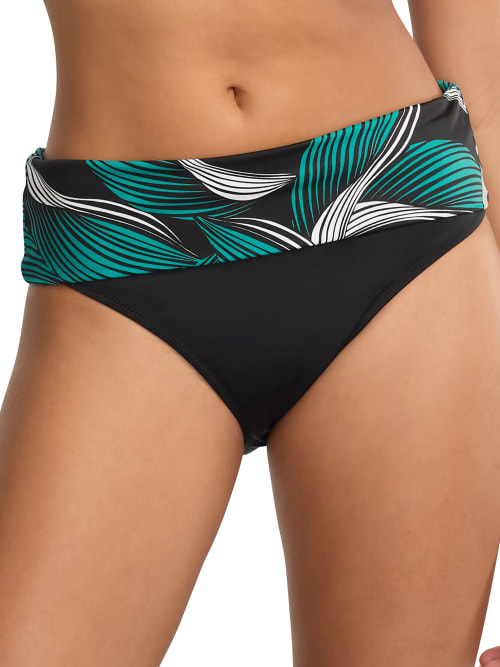Shop Fantasie Saint Lucia Fold-over Bikini Bottom In Black