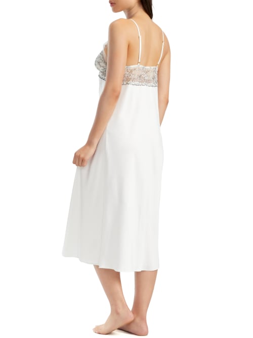 Flora Nikrooz Angelique Charmeuse Nightgown In Ivory