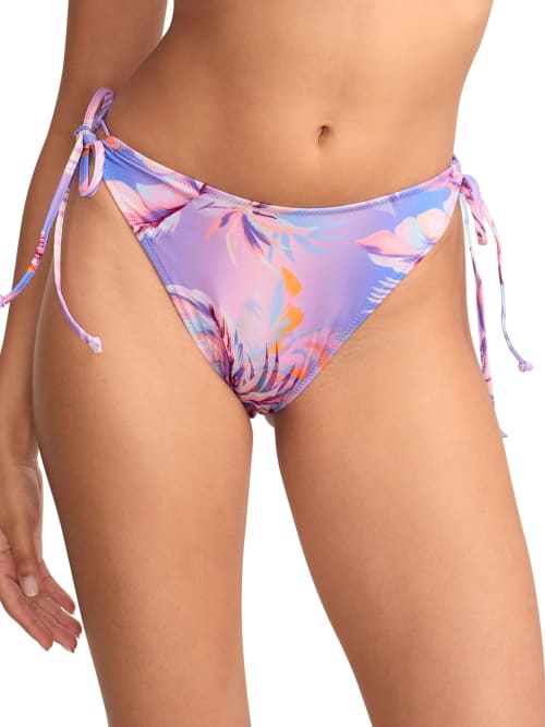Shop Freya Miami Sunset Side Tie Bikini Bottom In Cassis