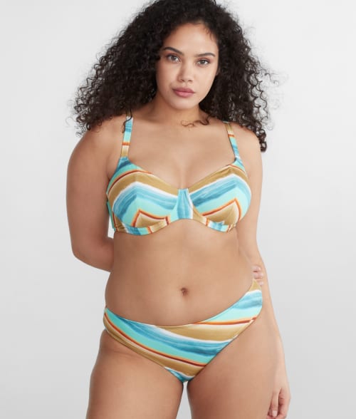 Freya Castaway Island Plunge Bikini Top In Multi