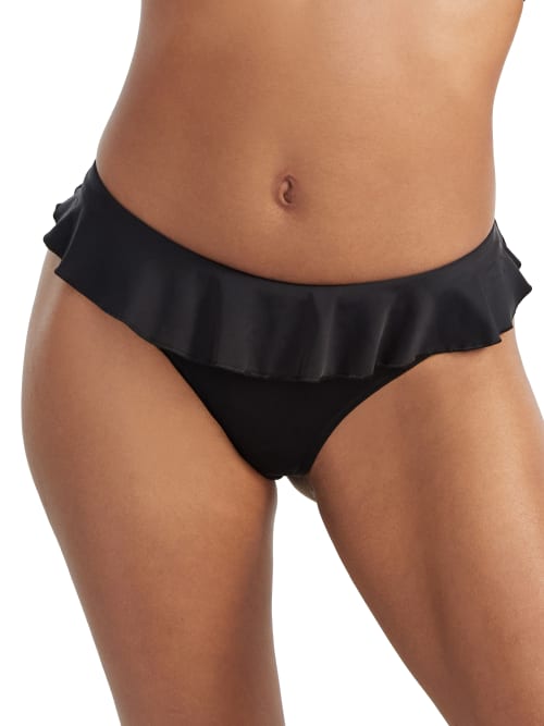 Freya Jewel Cove Italini Bikini Bottom In Black Solid