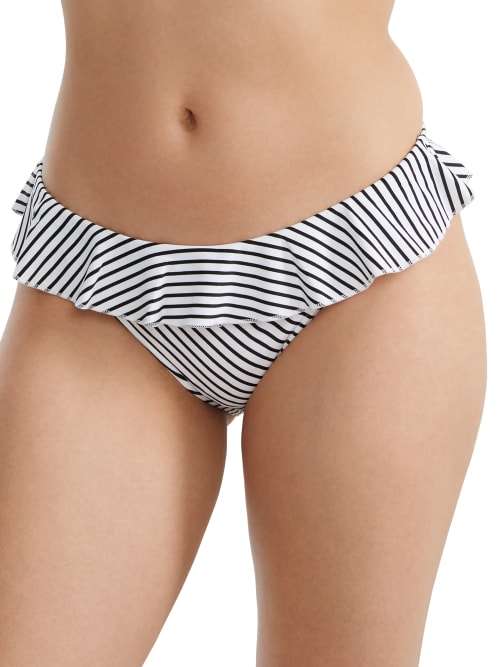 Freya Jewel Cove Italini Bikini Bottom In Black,white Stripe