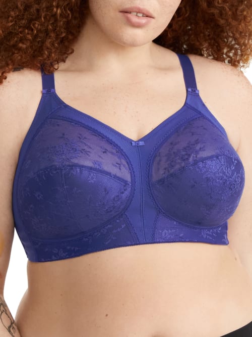 Shop Goddess Verity Lace Full Coverage Wire-free Bra In Ultramarine