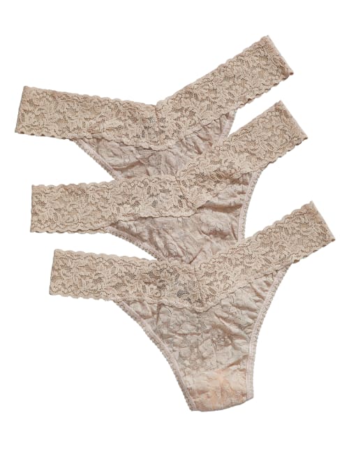 Signature Lace Original Rise Thong 3-Pack