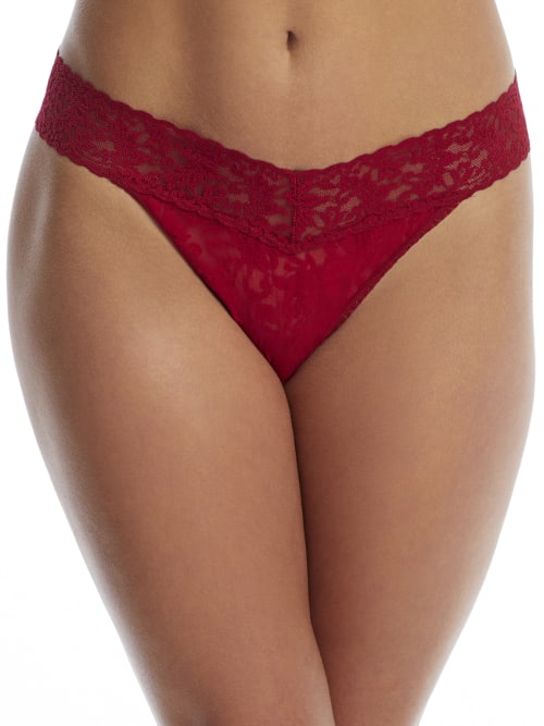 Hanky Panky Plus Size Signature Lace Original Rise Thong In French Bordeaux