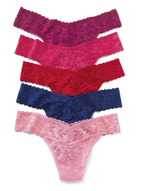 HANKY PANKY VALENTINE'S DAY SIGNATURE LACE ORIGINAL RISE THONG 5-PACK