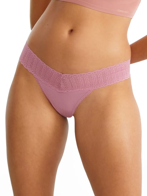 Hanky Panky Eco Rib Low Rise Thong In Feather