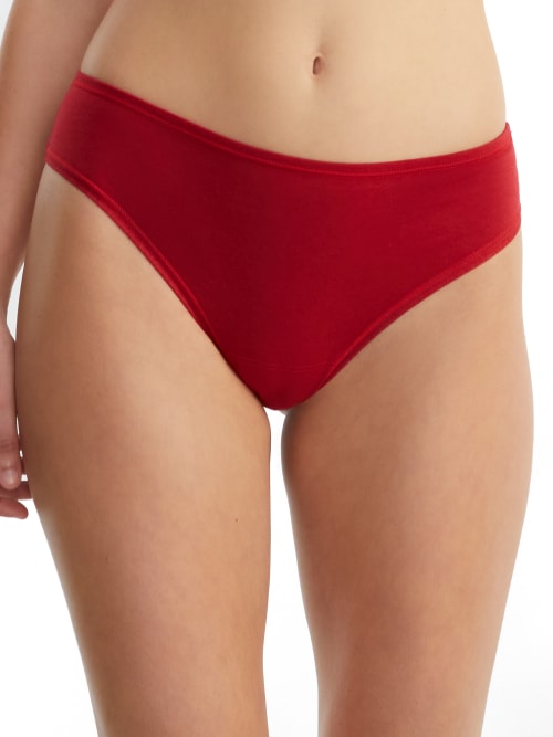 Shop Hanky Panky Playstretch Thong In Cayenne