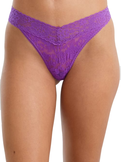 Shop Hanky Panky Daily Lace Original Rise Thong In Aster