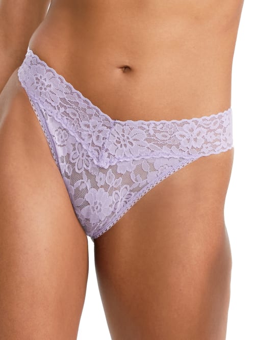 Hanky Panky Daily Lace Original Rise Thong In Moon Crystal