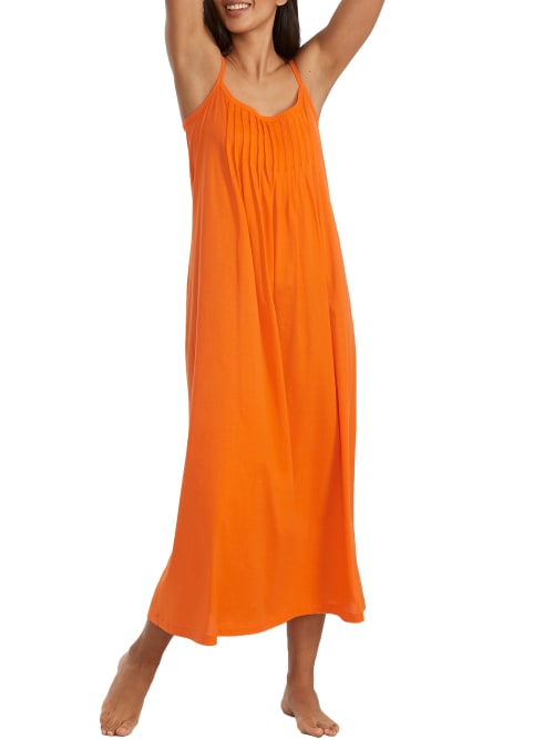 Hanro Juliet Knit Gown In Juicy Orange