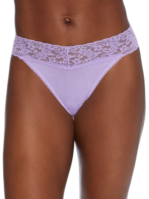 Hanky Panky Supima Cotton Original Rise Thong In French Lavender