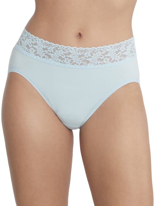 Shop Hanky Panky Supima Cotton French Cut Brief In Butterfly Blue