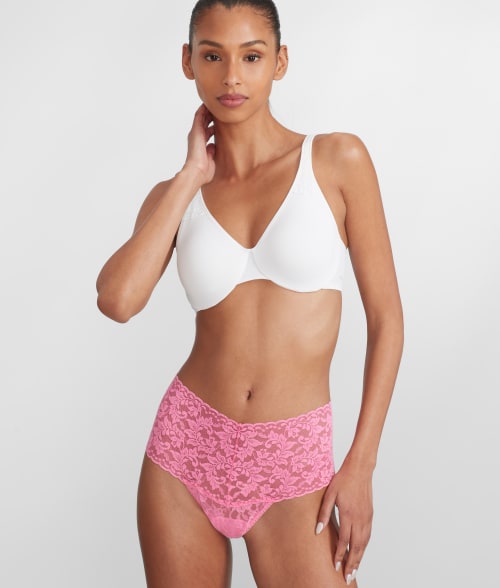 Shop Hanky Panky Signature Lace Retro Thong In Taffy