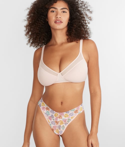 Shop Hanky Panky Signature Lace Original Rise Printed Thong In Be Mine