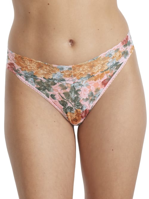 Hanky Panky Signature Lace Original Rise Printed Thong In Lost Promises