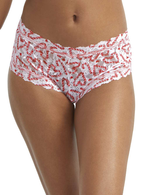Hanky Panky Signature Lace Printed Boyshort In Candy Cane