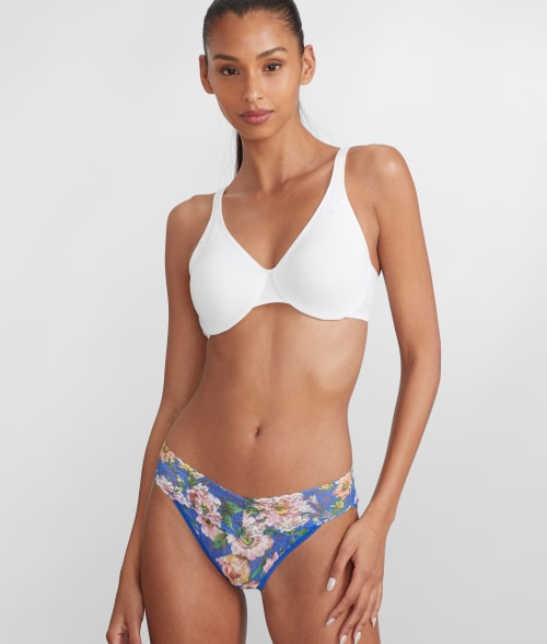 Hanky Panky Signature Lace Printed V-kini In Happy Place