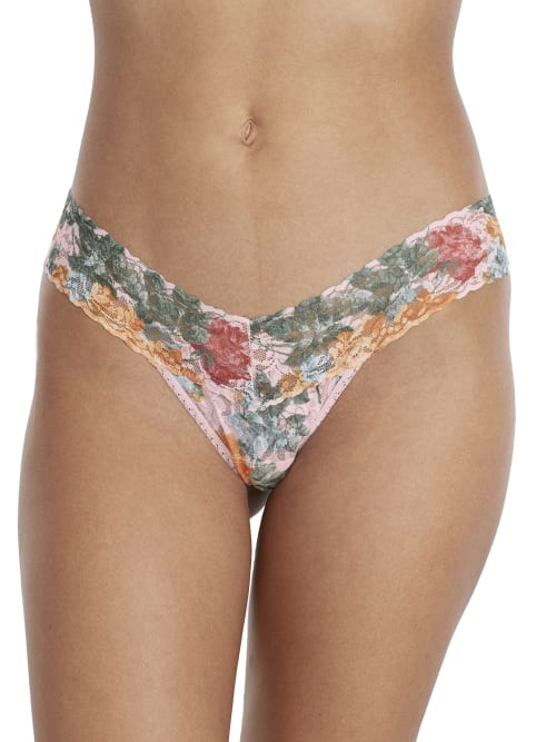Shop Hanky Panky Signature Lace Low Rise Printed Thong In Lost Promises