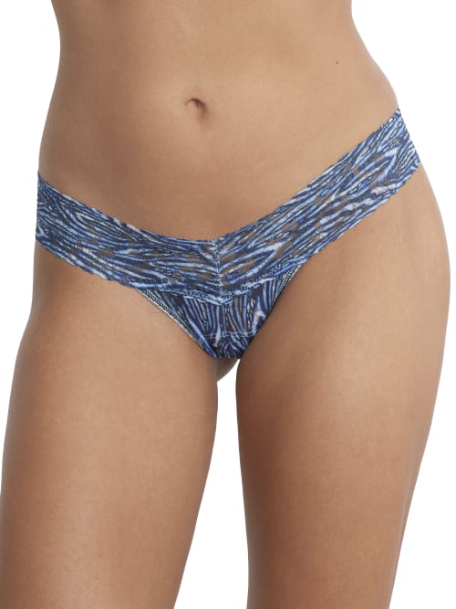 Shop Hanky Panky Signature Lace Low Rise Printed Thong In Sea You