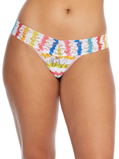 Hanky Panky Signature Lace Low Rise Printed Thong In Wave