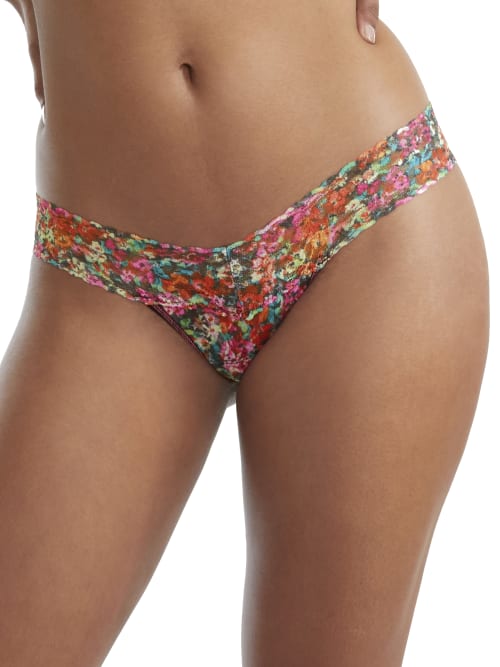 Hanky Panky Signature Lace Low Rise Printed Thong In Pashley Manor Garden