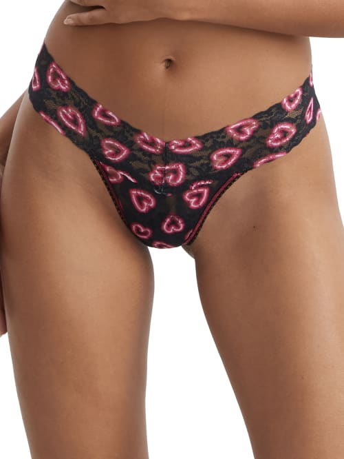 Hanky Panky Signature Lace Low Rise Printed Thong In Text Me