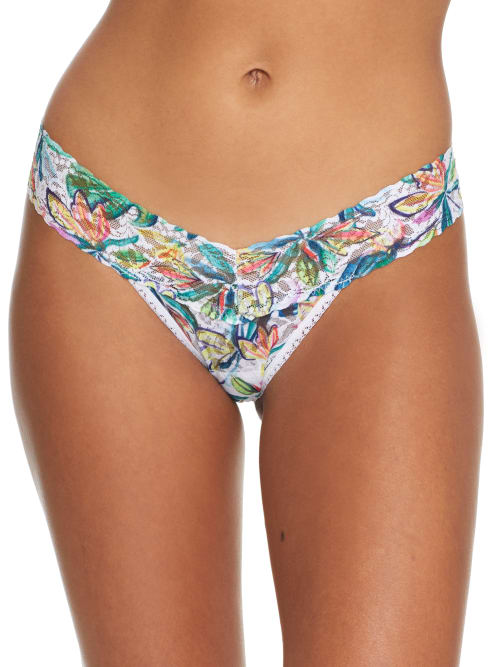 Hanky Panky Printed Low-rise Signature Lace Thong In Palm Springs