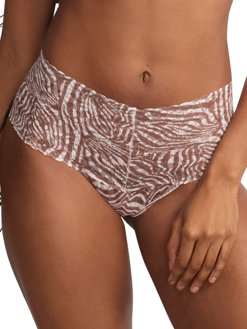 Signature Lace Printed Retro Thong