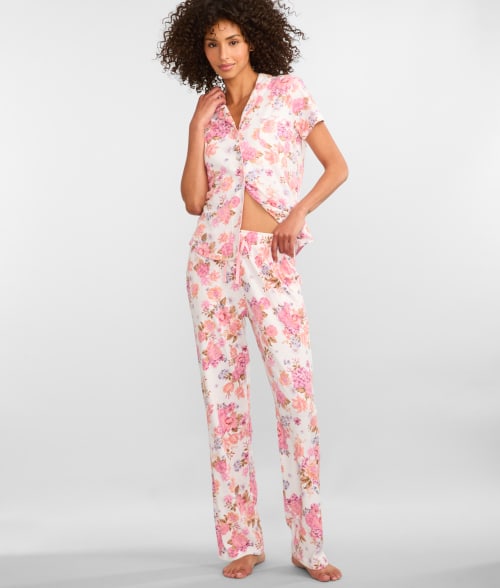 Karen Neuburger Daisy Girlfriend Knit Pajama Set In Floral