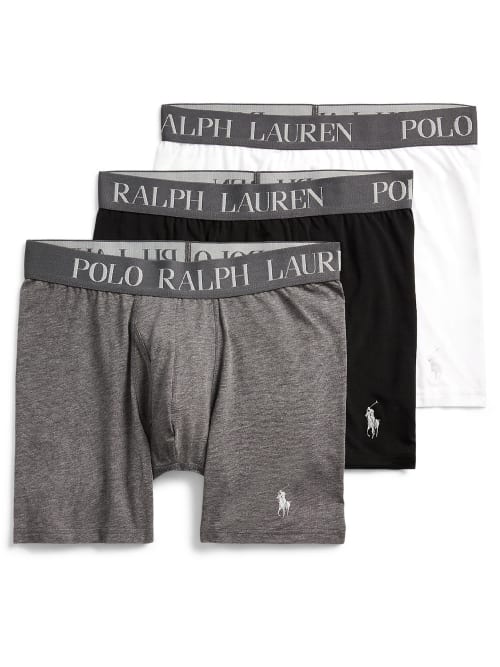 POLO RALPH LAUREN 4D-FLEX STRETCH COTTON BOXER BRIEF 3-PACK