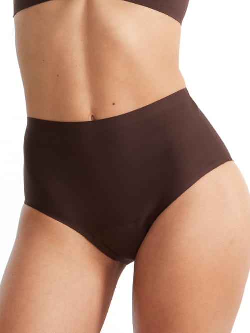 Le Mystere Leak Proof High Waist Brief In Cocoa Bean