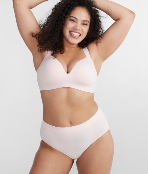 Le Mystã¨re Seamless Comfort Brief In Powder Pink