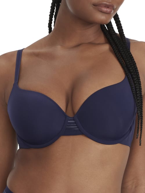 Le Mystã¨re Second Skin Back Smoother T-shirt Bra In Evening Blue