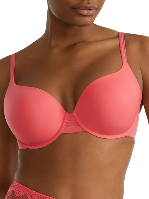 Le Mystã¨re Second Skin Back Smoother T-shirt Bra In Sweet Coral