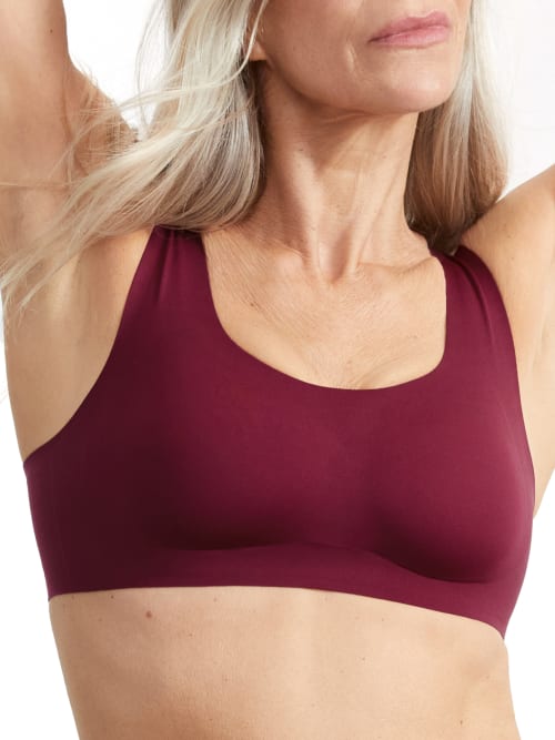 Shop Le Mystere Smooth Shape Wire-free Bralette In Dark Cherry
