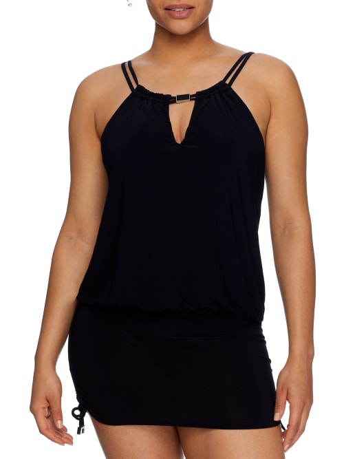 Magicsuit Solid Susan Underwire Swim Dress In Black
