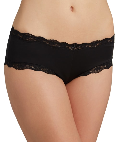 Maidenform Scalloped Lace Hipster Underwear 40823 In Black,ivory