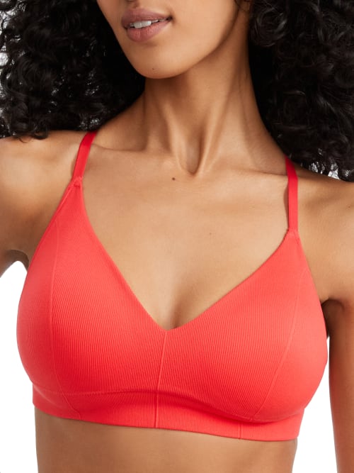 Maidenform Pure Comfort Seamless Wire-free Bra In Red Stone