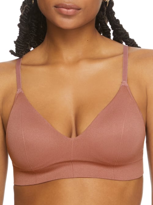 Maidenform Pure Comfort Seamless Wire-free Bra In Enchantment Pink