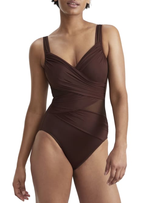Shop Miraclesuit Madero Underwire One-piece In Sumatra Brown